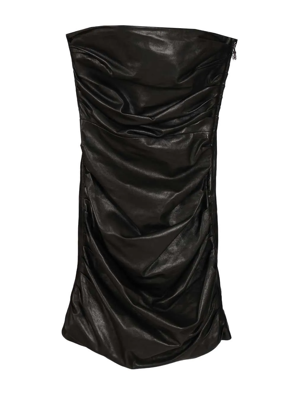 Amiri Sleeveless Ruched Zipped Mini Dress