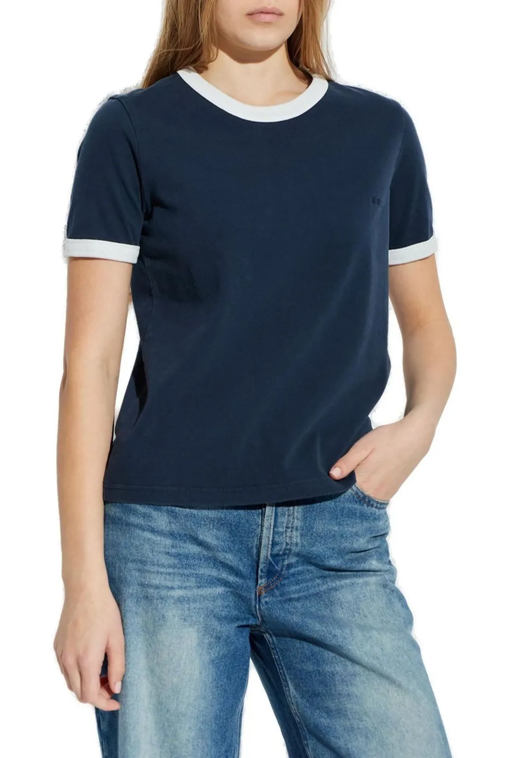 A.P.C. Crewneck Logo Embroidered T-Shirt
