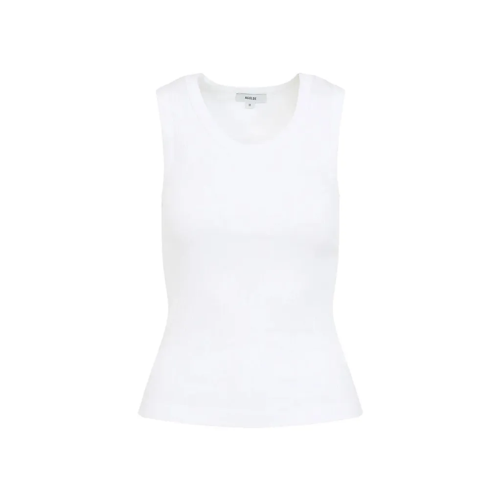 Agolde Poppy Ribbed Knitted Tank Top