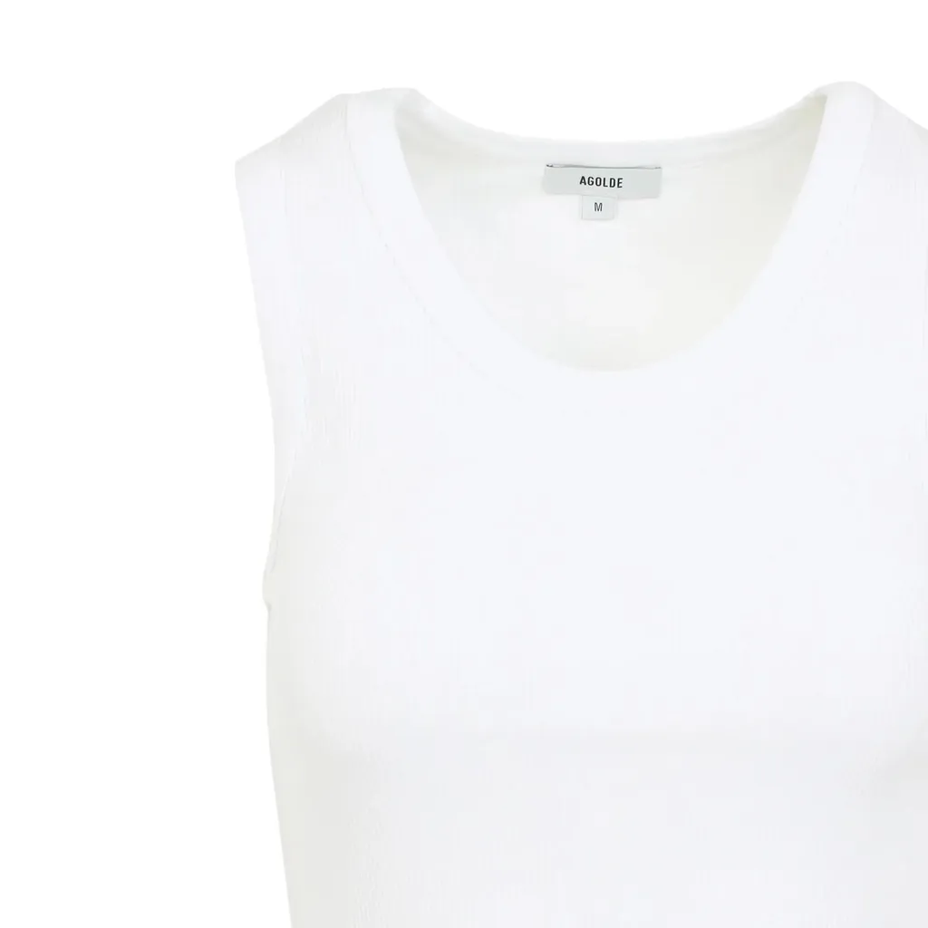 Agolde Poppy Ribbed Knitted Tank Top