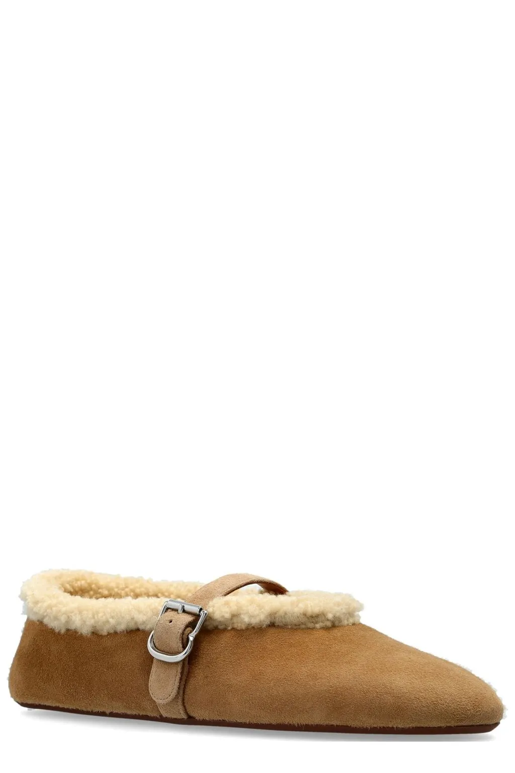 AlaÏA Shearling Ballet Flats