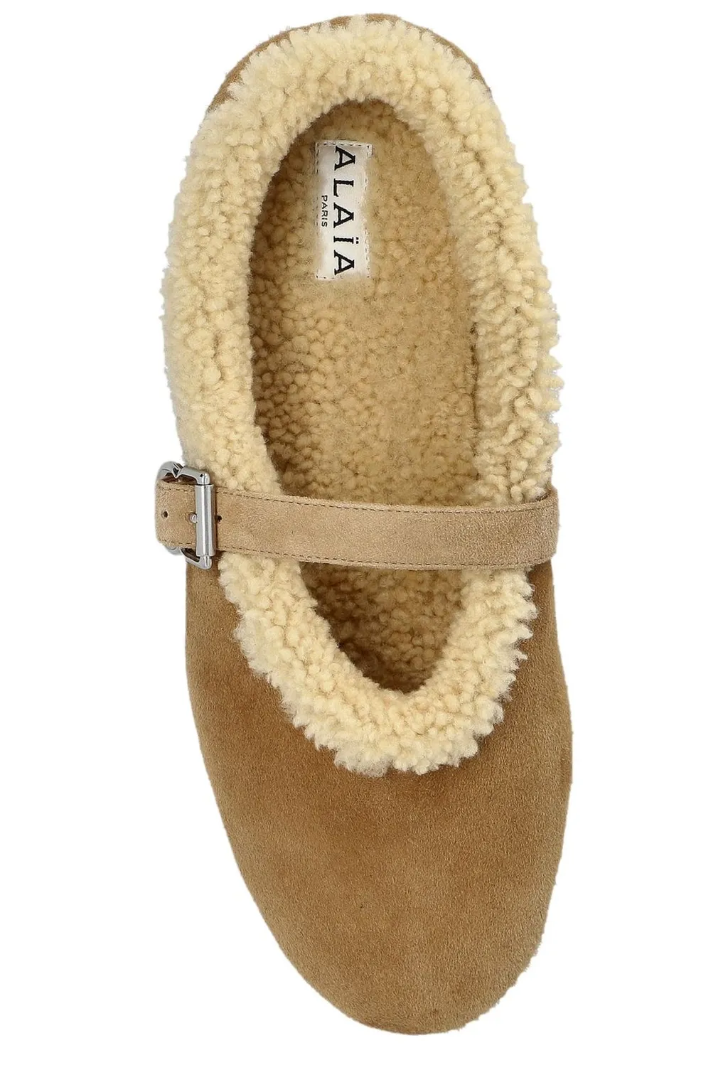 AlaÏA Shearling Ballet Flats