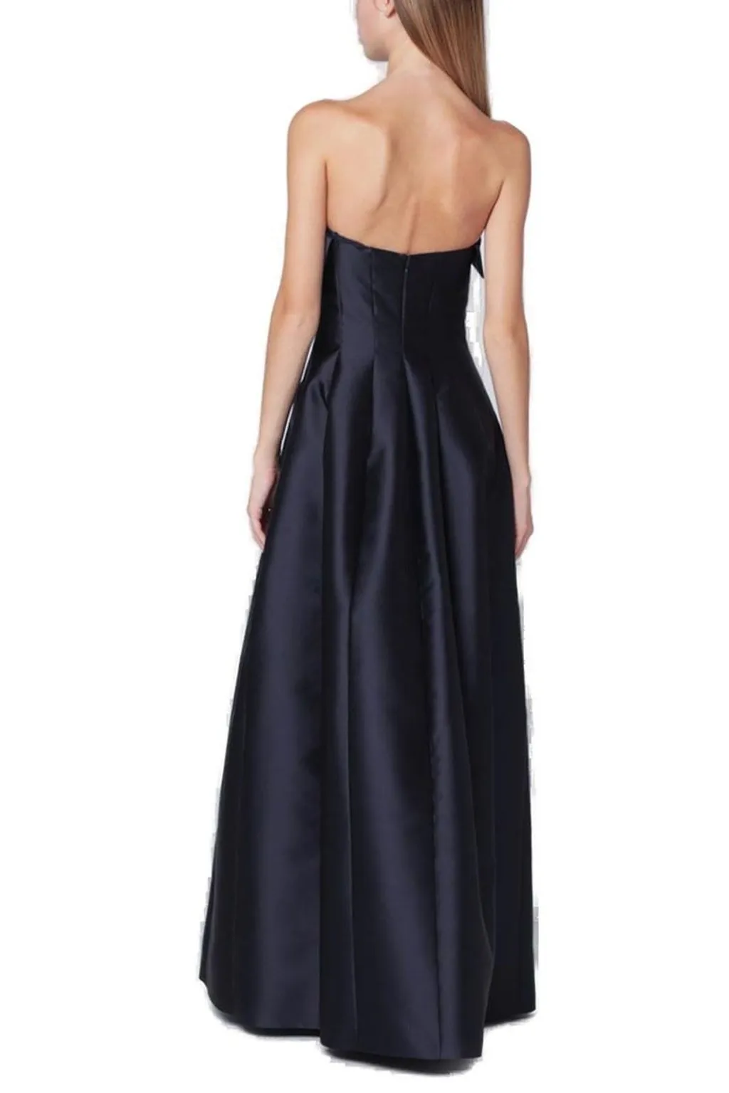Alberta Ferretti Sleeveless Mikado Evening Dress