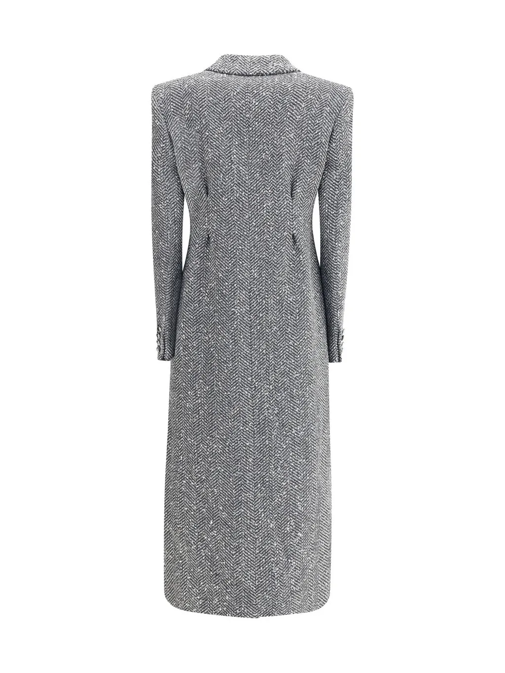 Alessandra Rich Button Detailed Long-Sleeved Coat
