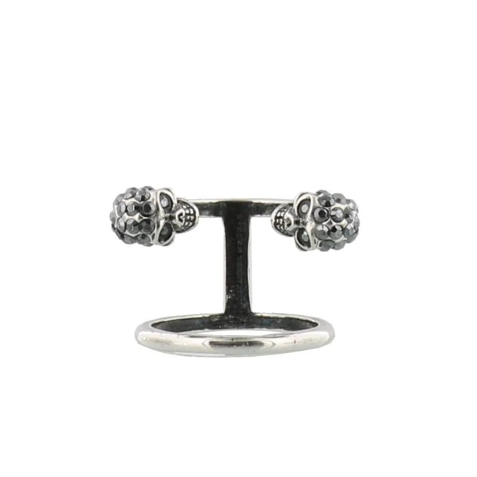 Alexander Mcqueen Twin Skull Ring