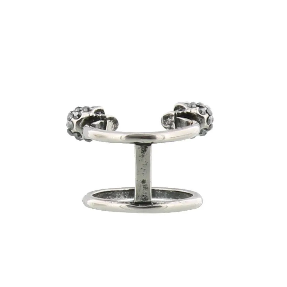 Alexander Mcqueen Twin Skull Ring