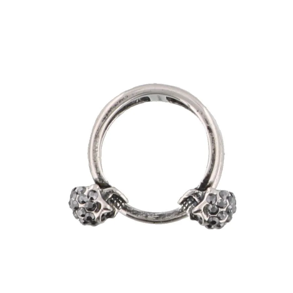Alexander Mcqueen Twin Skull Ring