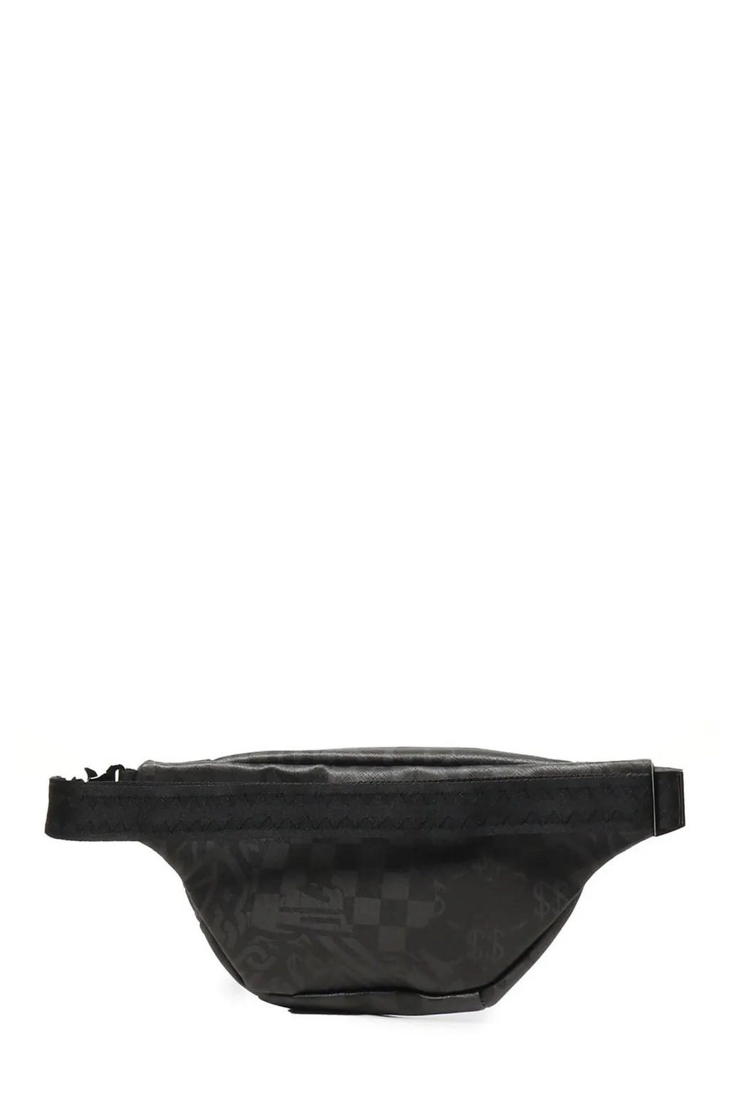 Sprayground Peeking Character Check Zipped Crossbody Bag