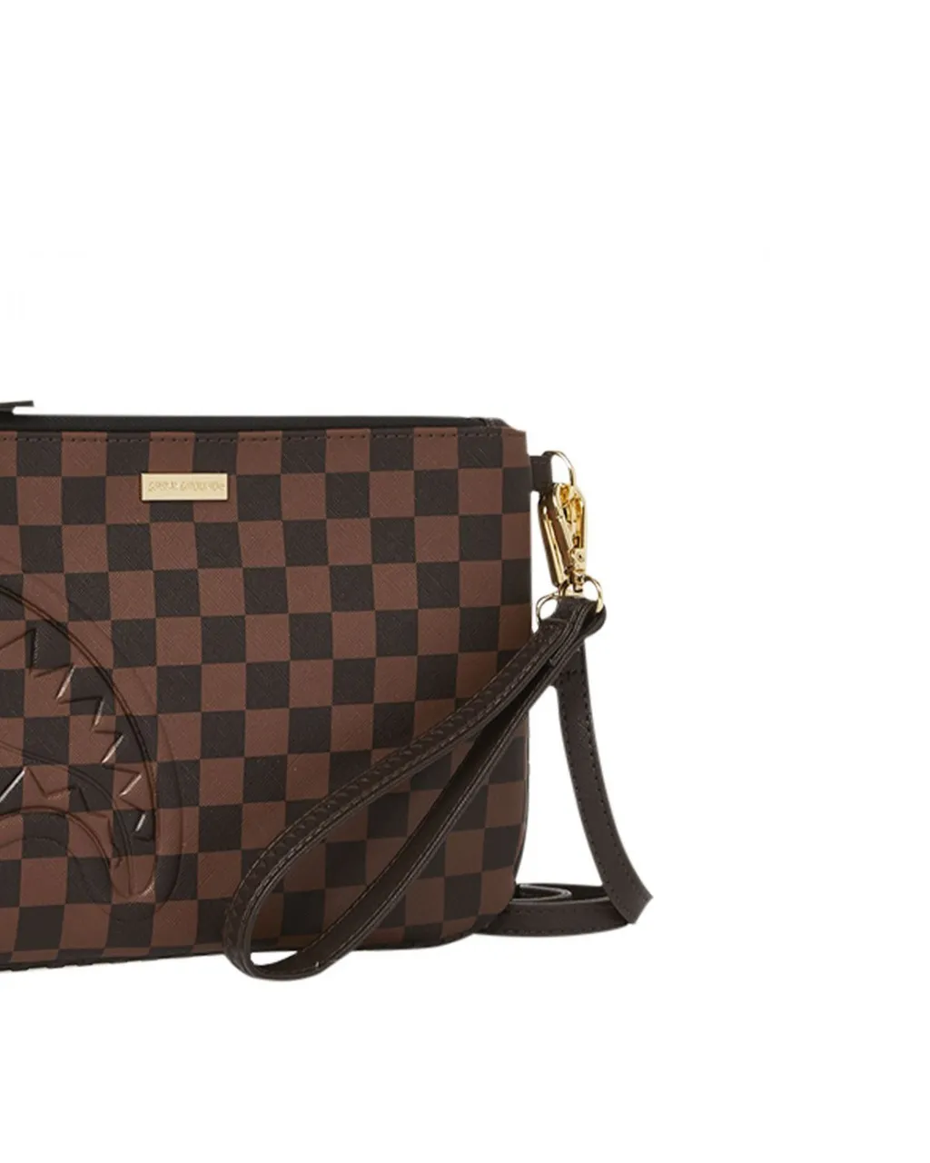 Sprayground Checkered Wristlet Clutch