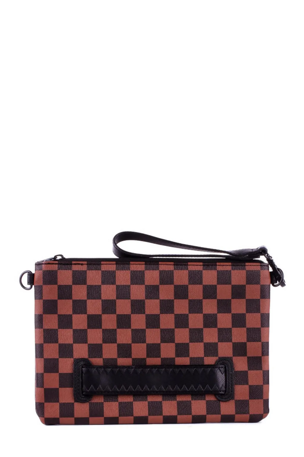Sprayground Checked Shark Clutch Bag