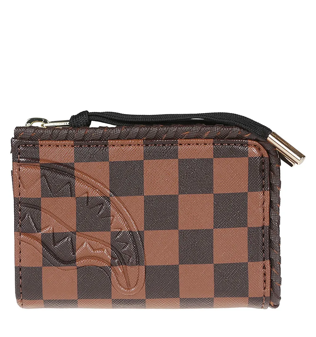 Sprayground Checked Zipped Wallet