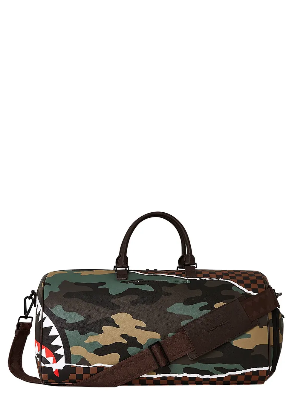Sprayground Iconic Shark Printed Duffle Bag
