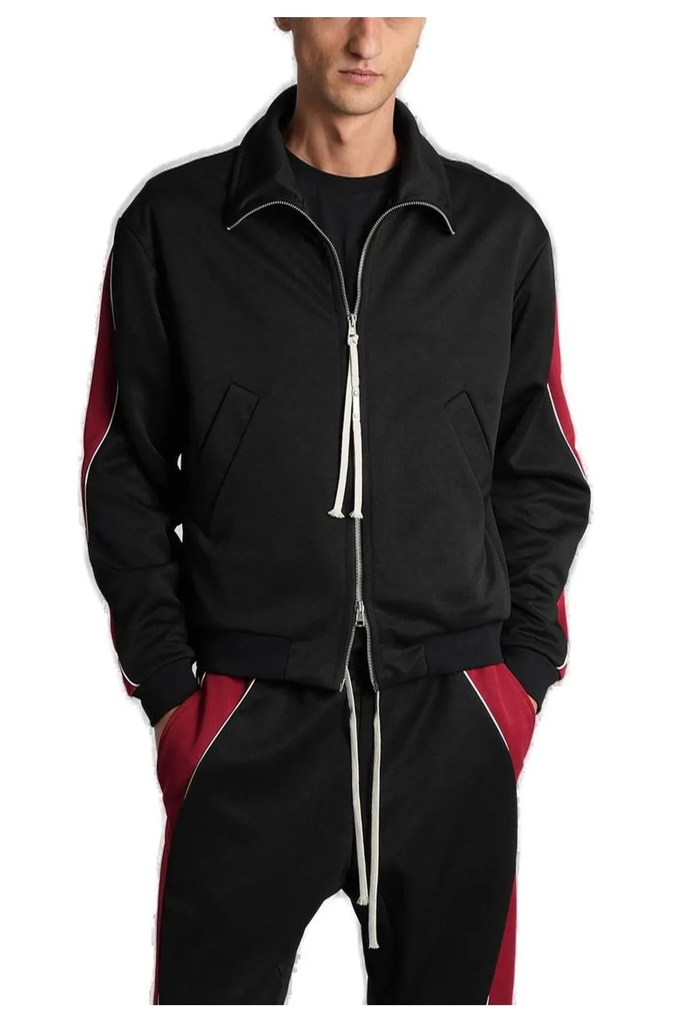 State Of Order High Collar Panelled Sweatshirt