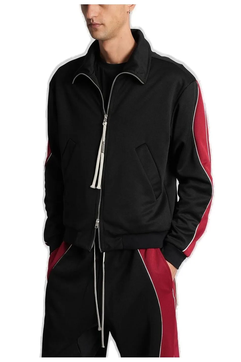 State Of Order High Collar Panelled Sweatshirt