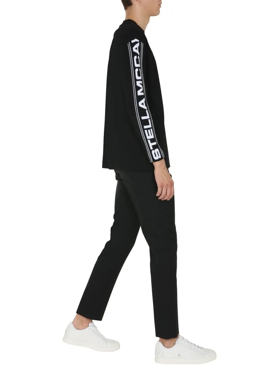 Stella Mccartney Logo Tape Long Sleeve Top