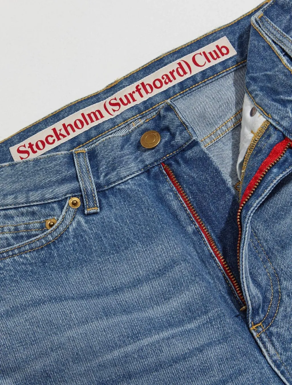 Stockholm Surfboard Club Fog Straight-Leg Jeans