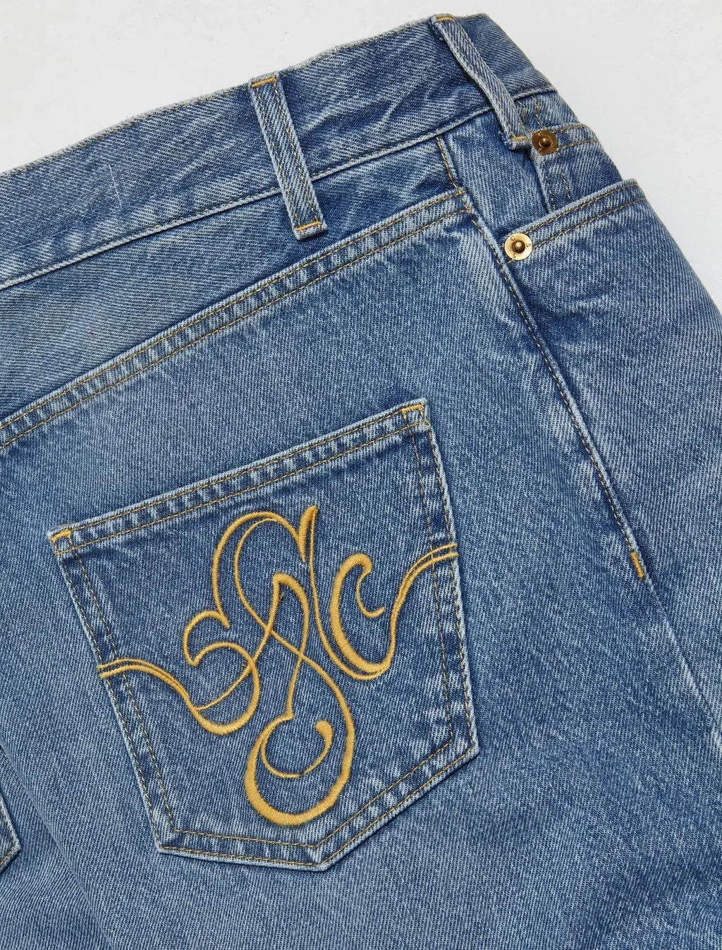 Stockholm Surfboard Club Fog Straight-Leg Jeans