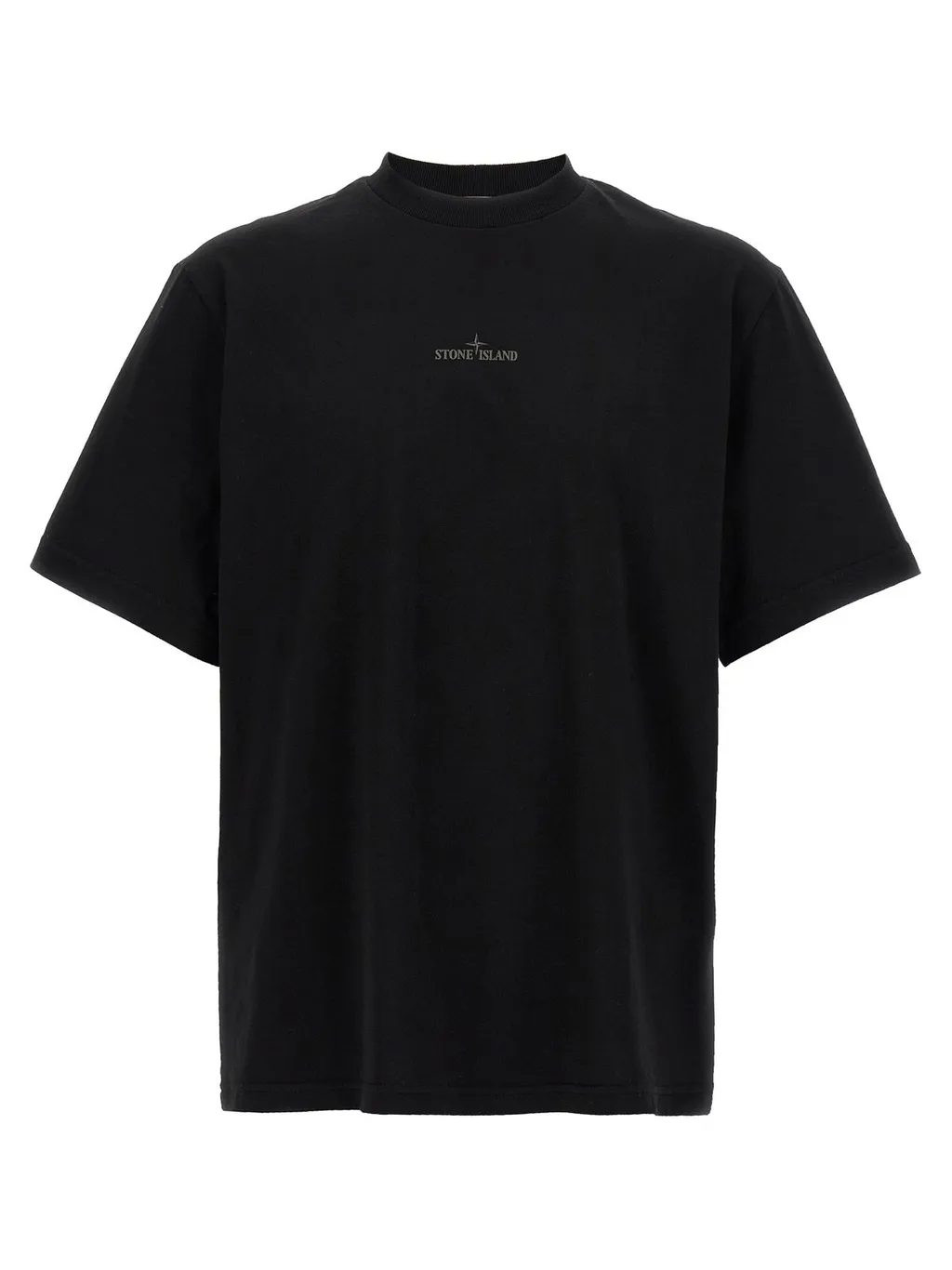 Stone Island Logo Printed Crewneck T-Shirt