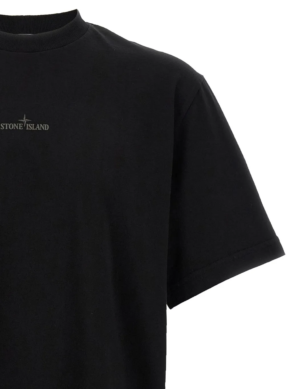 Stone Island Logo Printed Crewneck T-Shirt