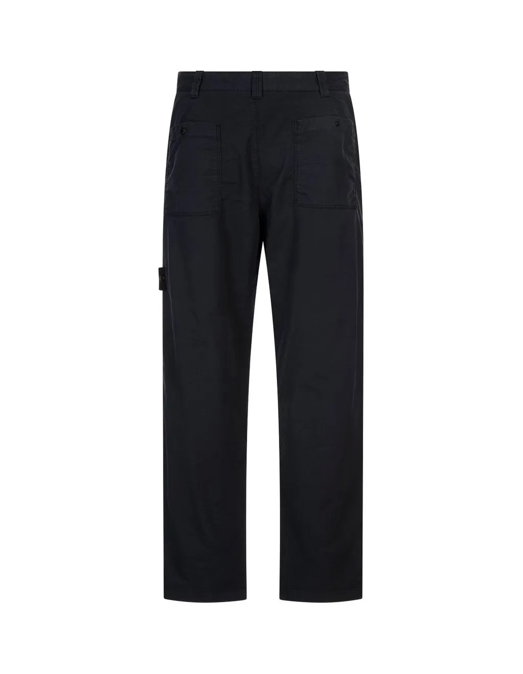 Stone Island Logo Patch Straight-Leg Trousers