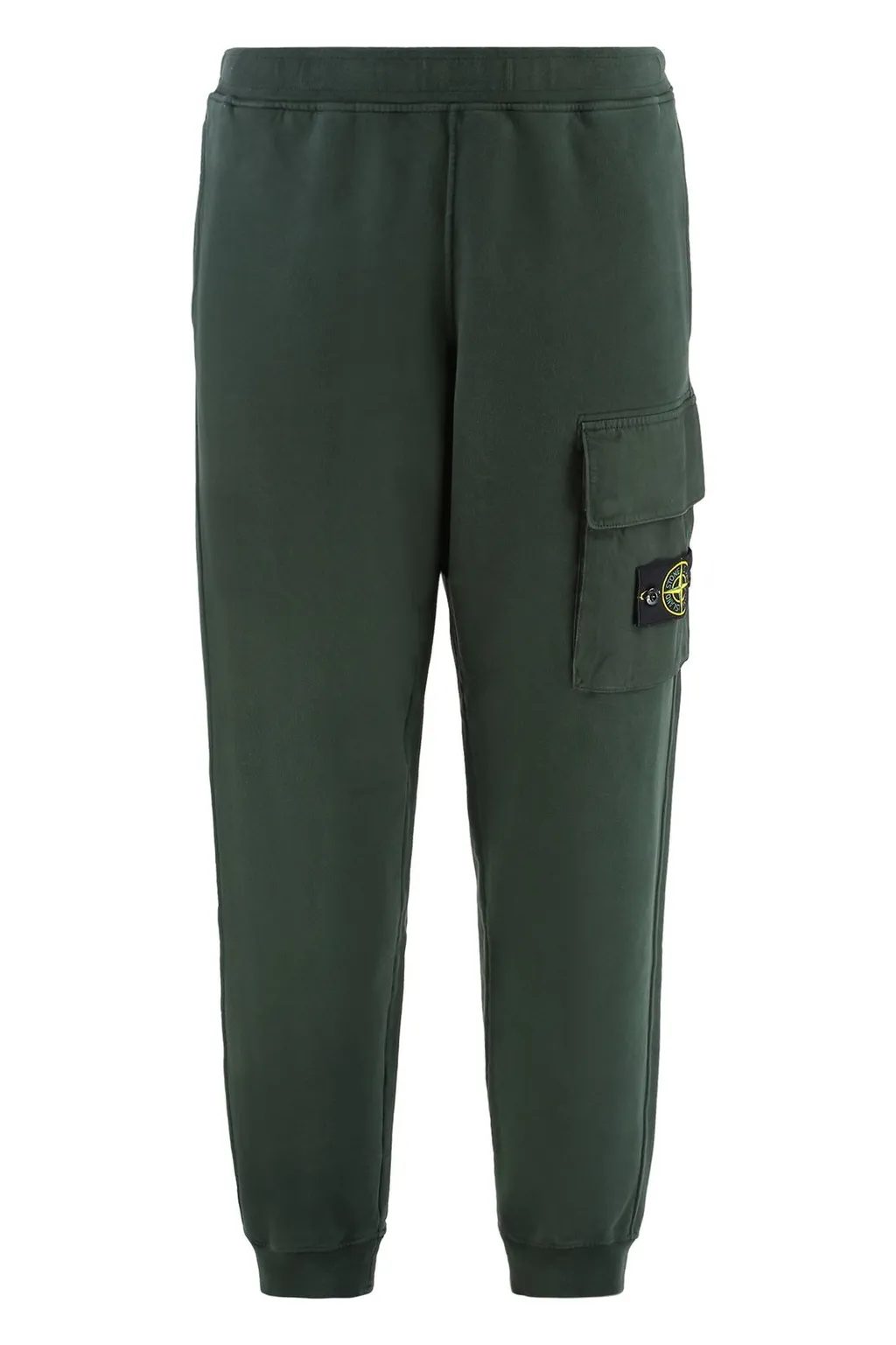 Stone Island Logo Patch Tapered-Leg Pants