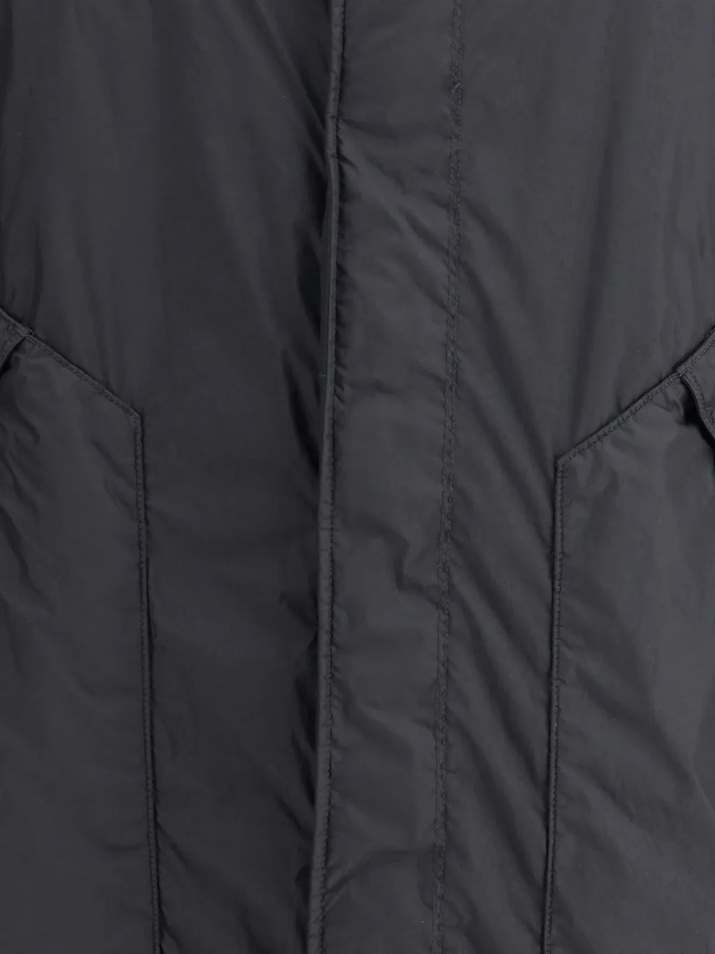 Stone Island Logo Patch Hooded Drawstring Coat
