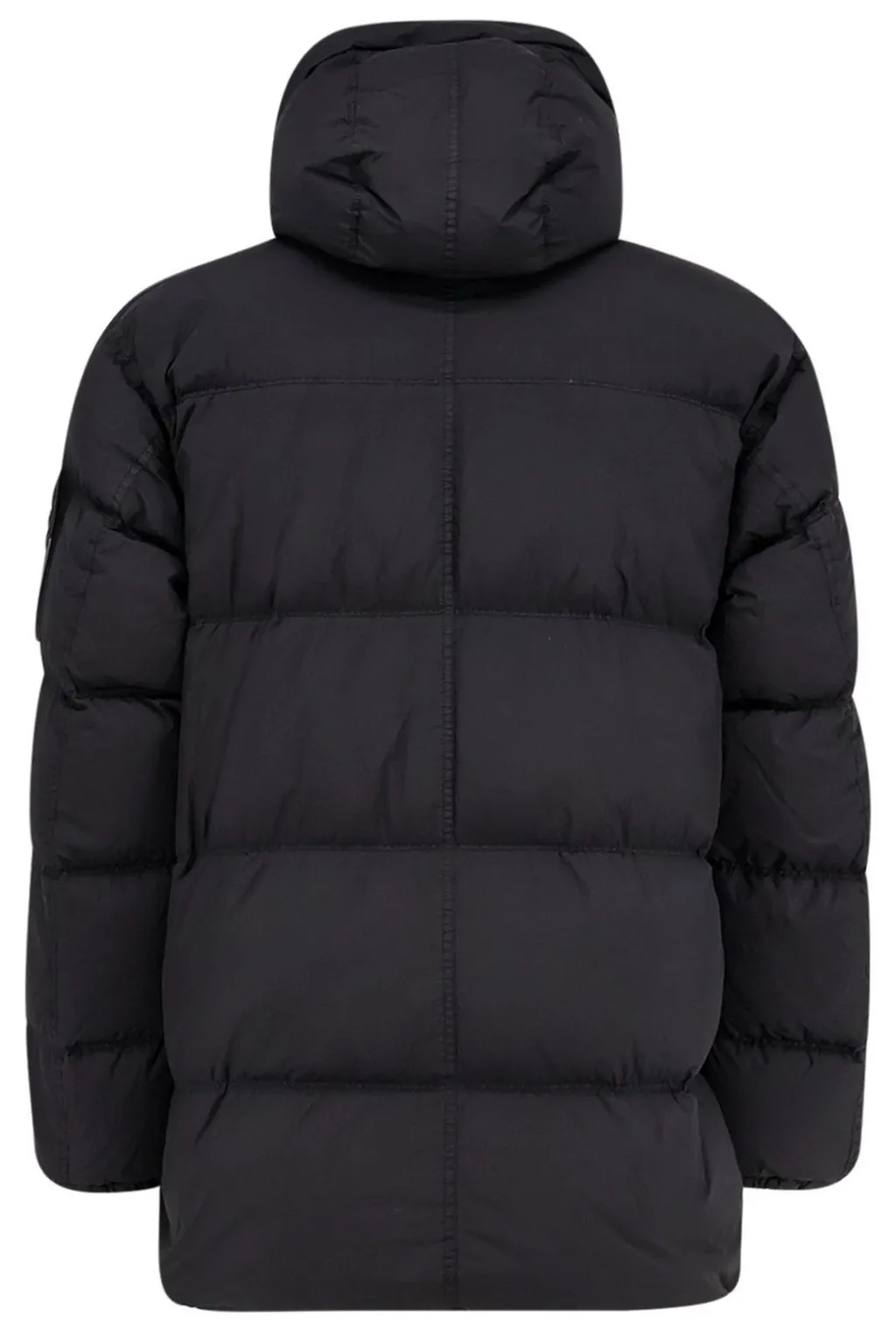 Stone Island Logo Patch Hooded Coat