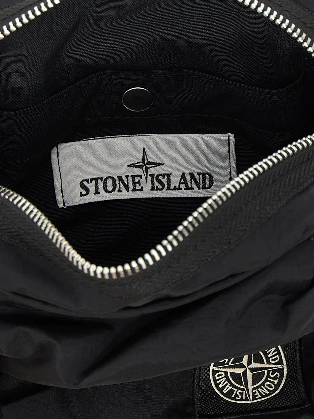 Stone Island Logo Patch Zipped Messenger Bag