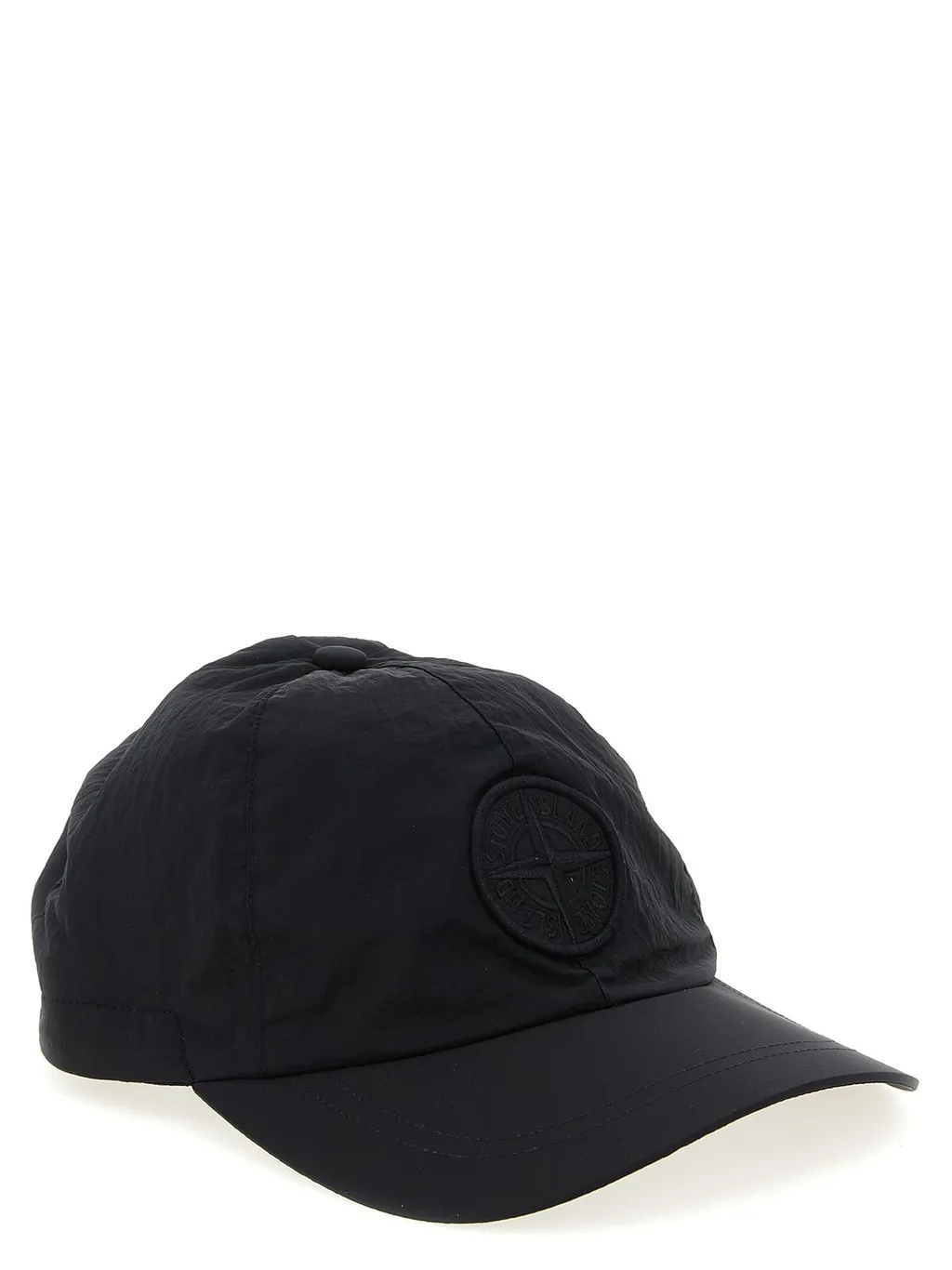 Stone Island Logo Embroidered Curved Peak Baseball Cap