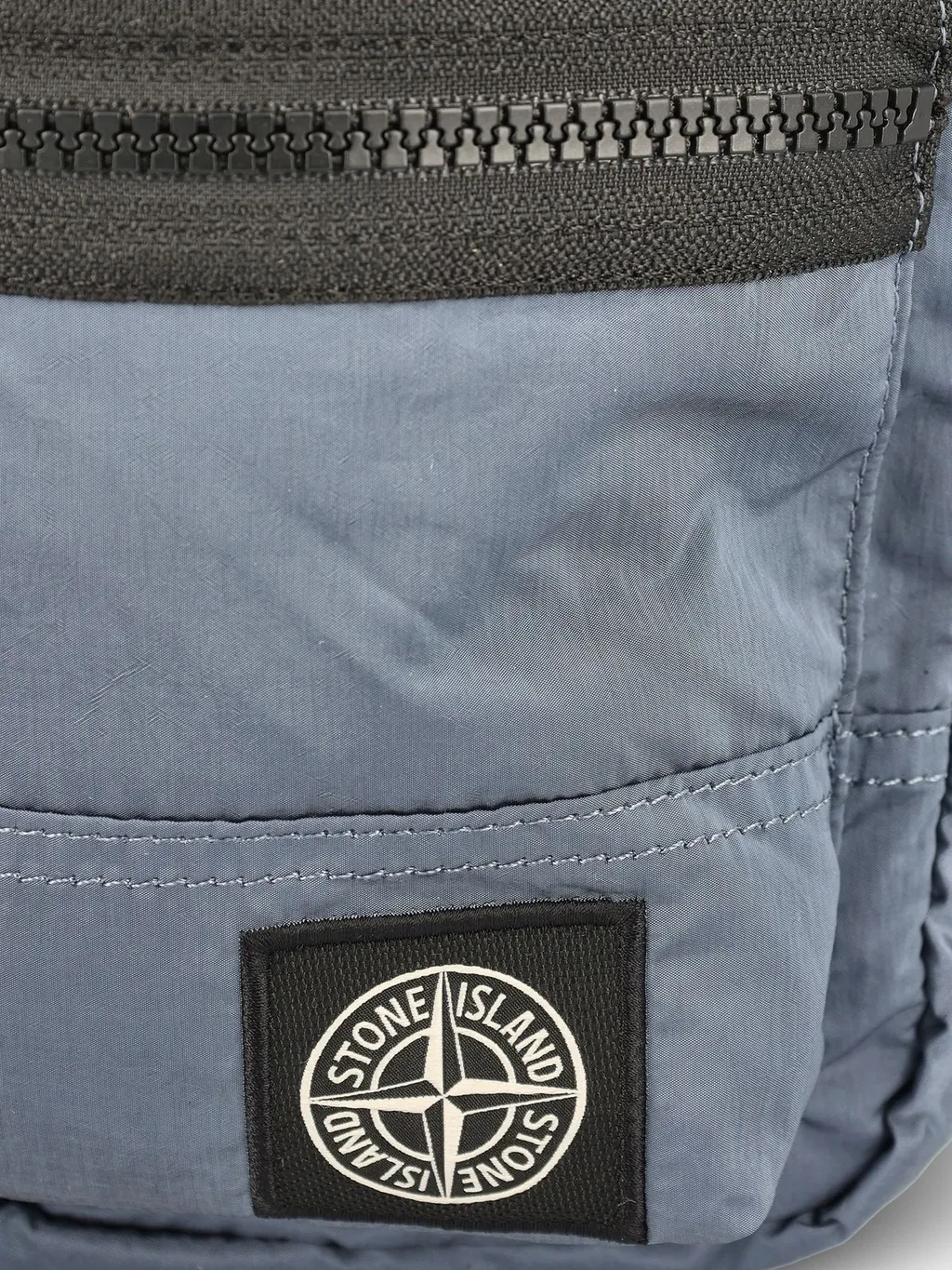 Stone Island Logo Patch Zipped Messenger Bag
