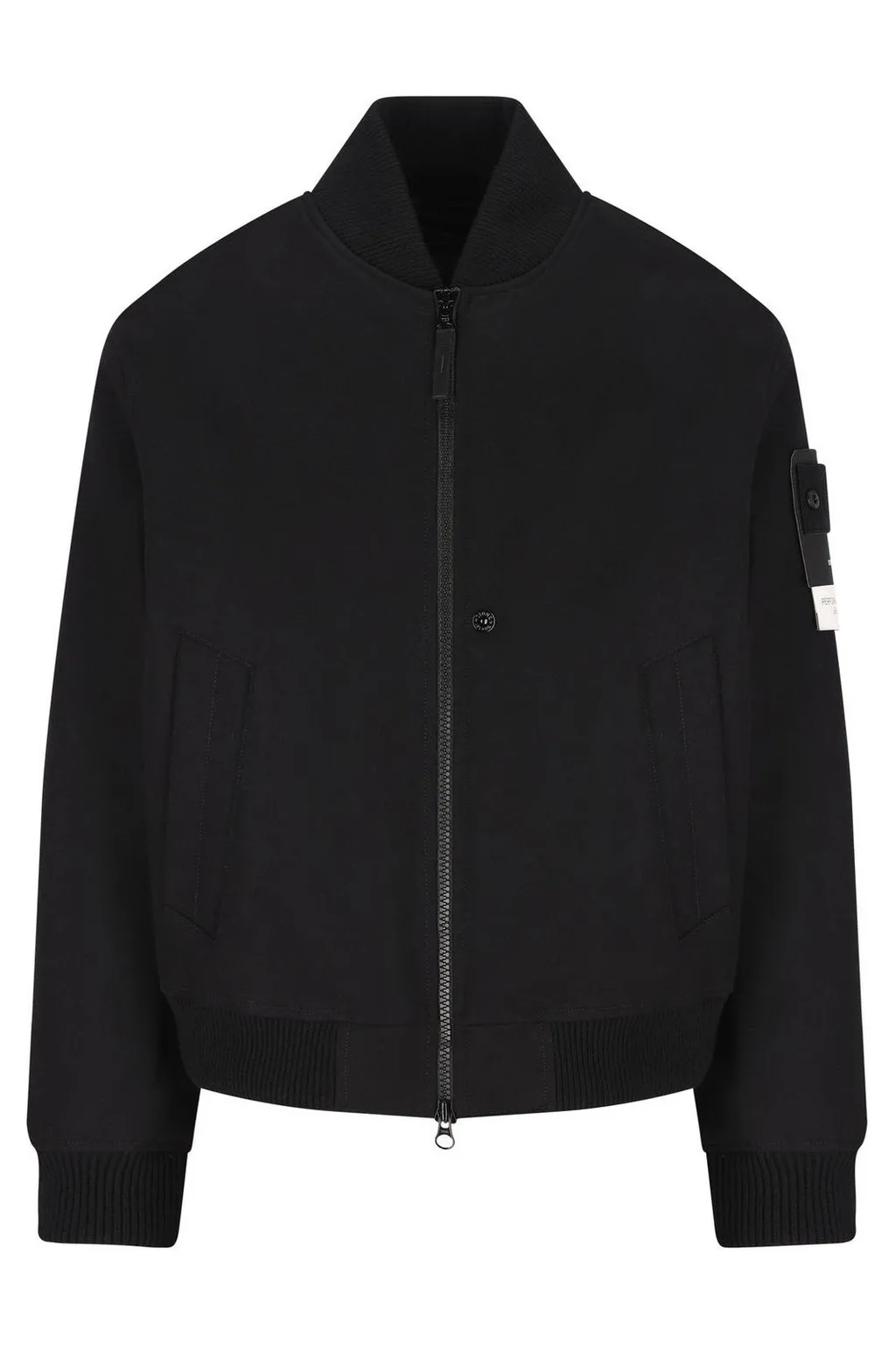 Stone Island Logo Patch Zip-Up Jacket