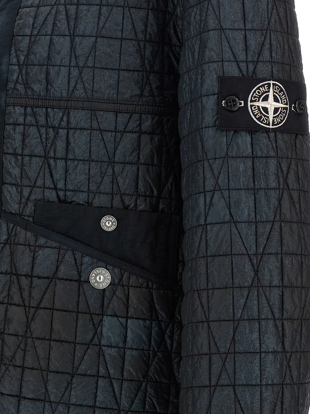 Stone Island Quilted Buttoned Jacket