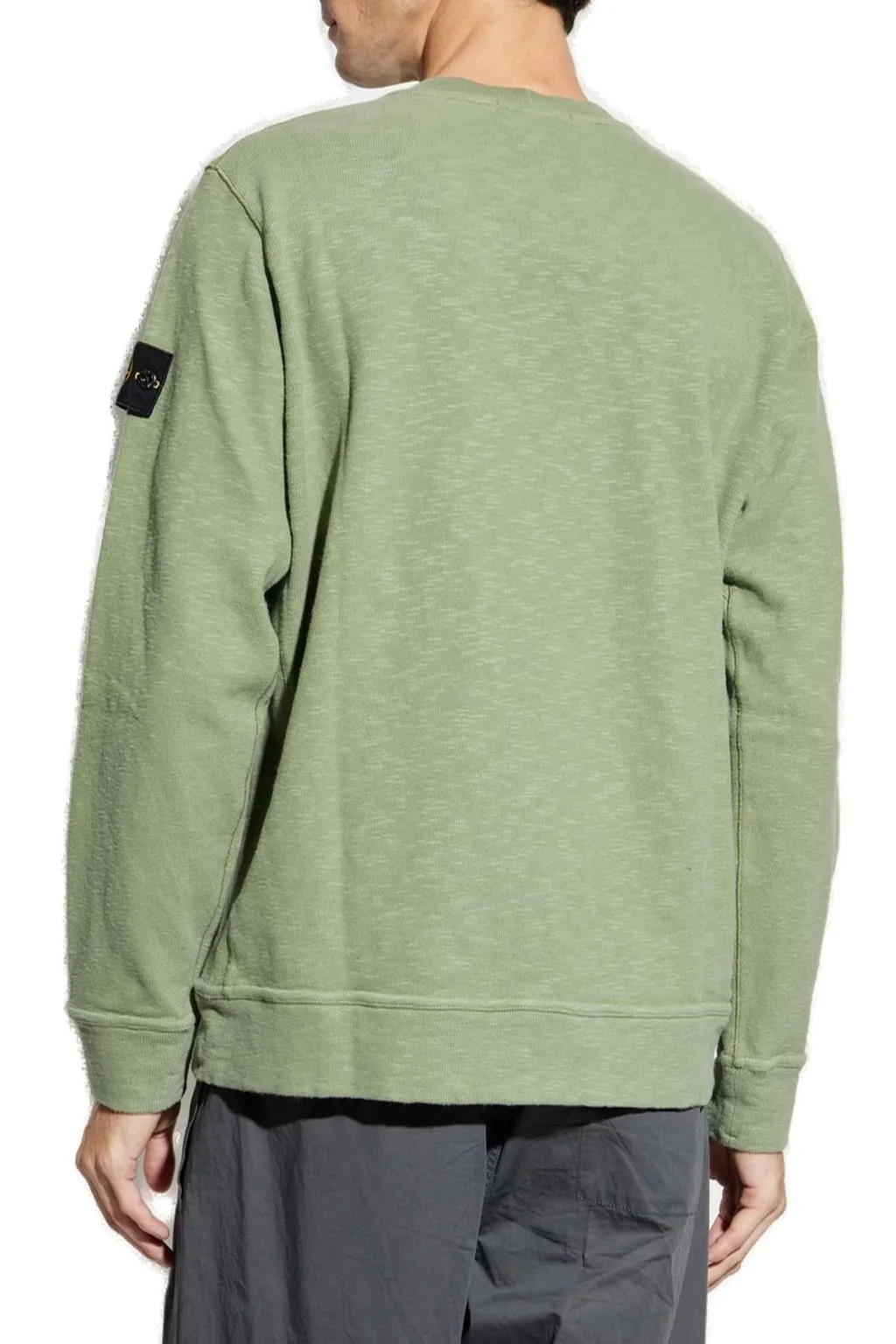 Stone Island Logo Patch Long Sleeved Sweatshirt