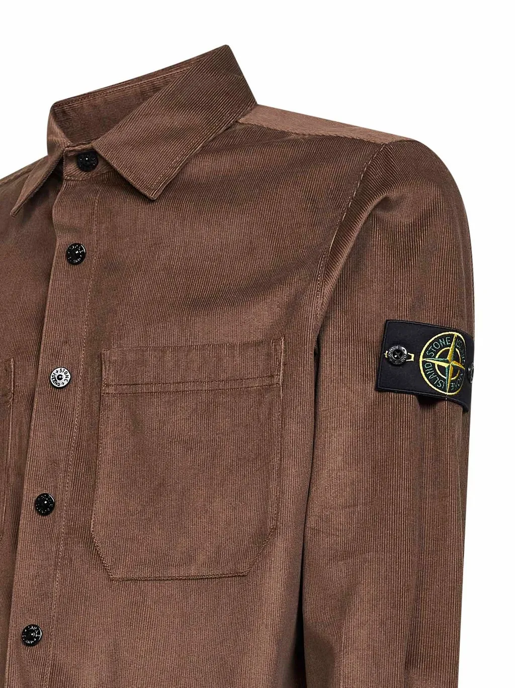 Stone Island Logo Patch Long Sleeved Shirt