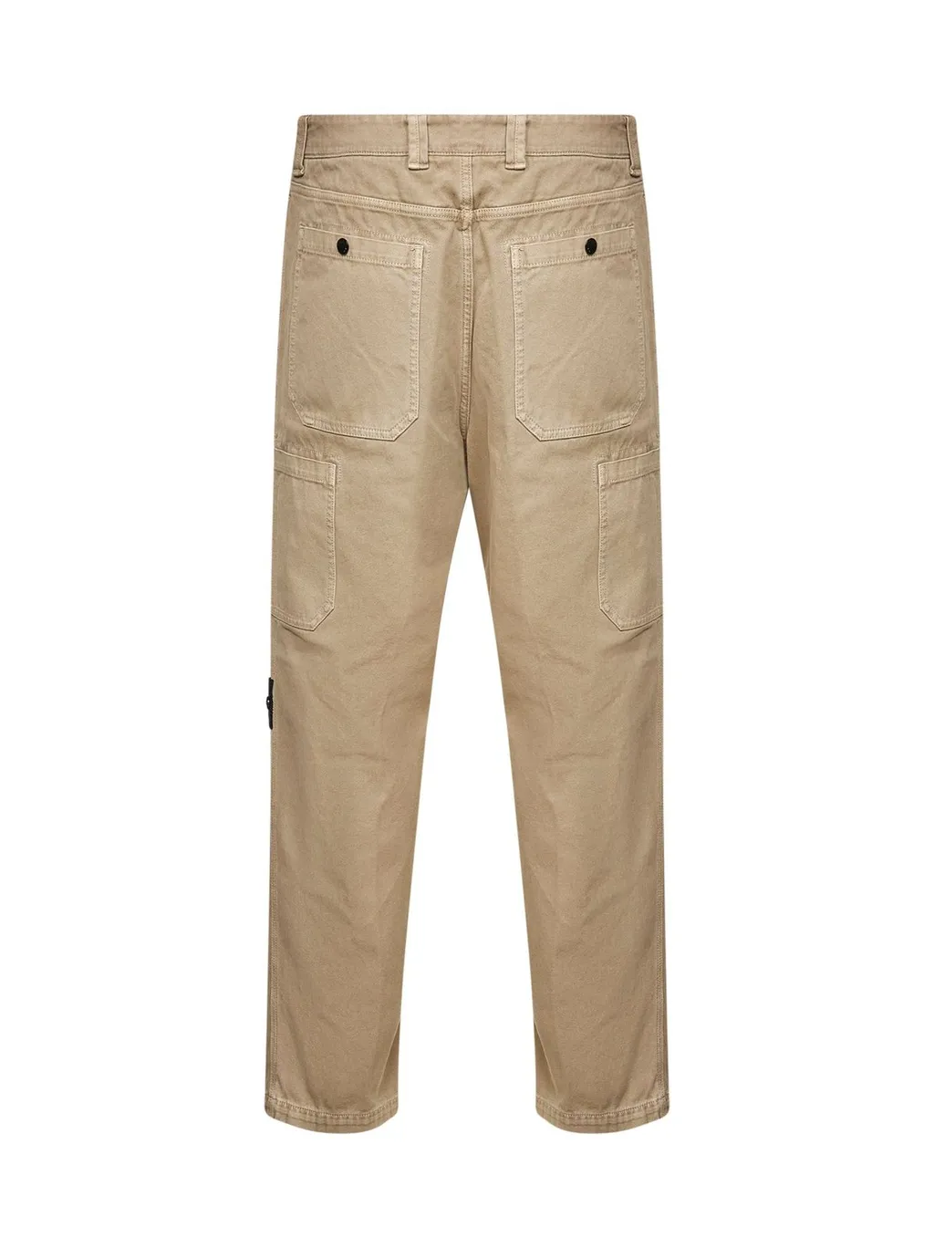 Stone Island Logo Patch Loose-Fit Trousers