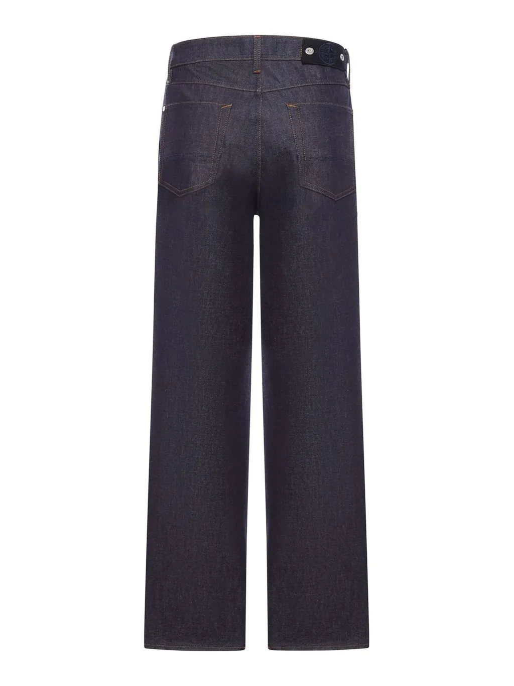 Stone Island Logo Patch Straight Leg Jeans