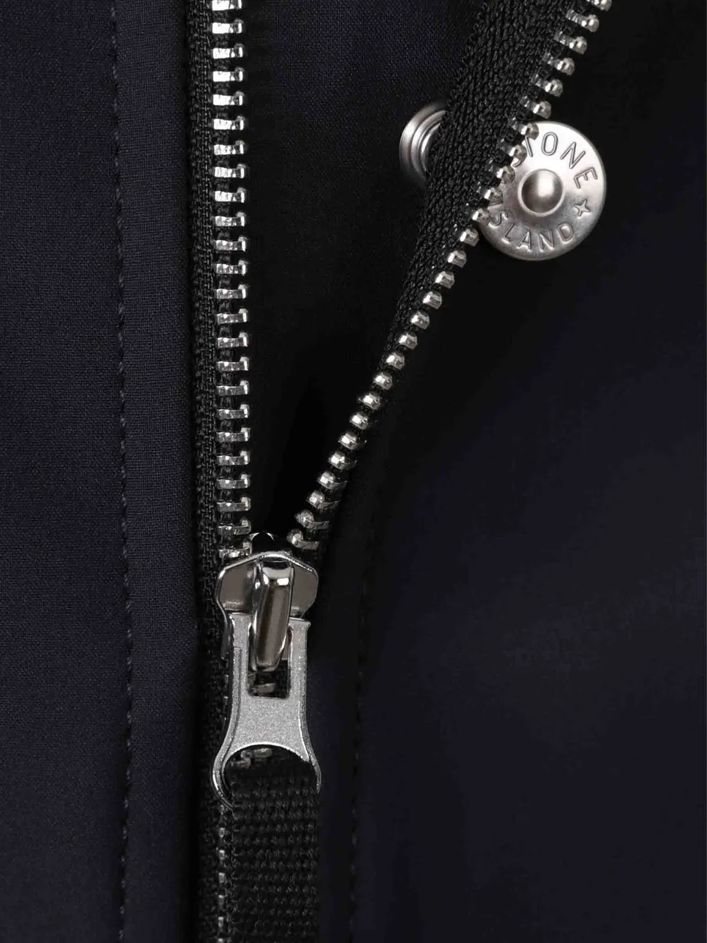 Stone Island Logo Patch Zip-Up Hooded Jacket