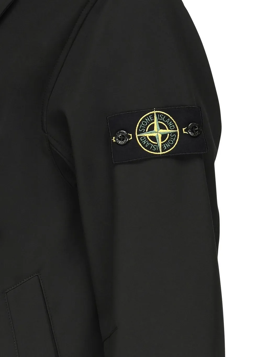 Stone Island Logo Patch Zip-Up Jacket
