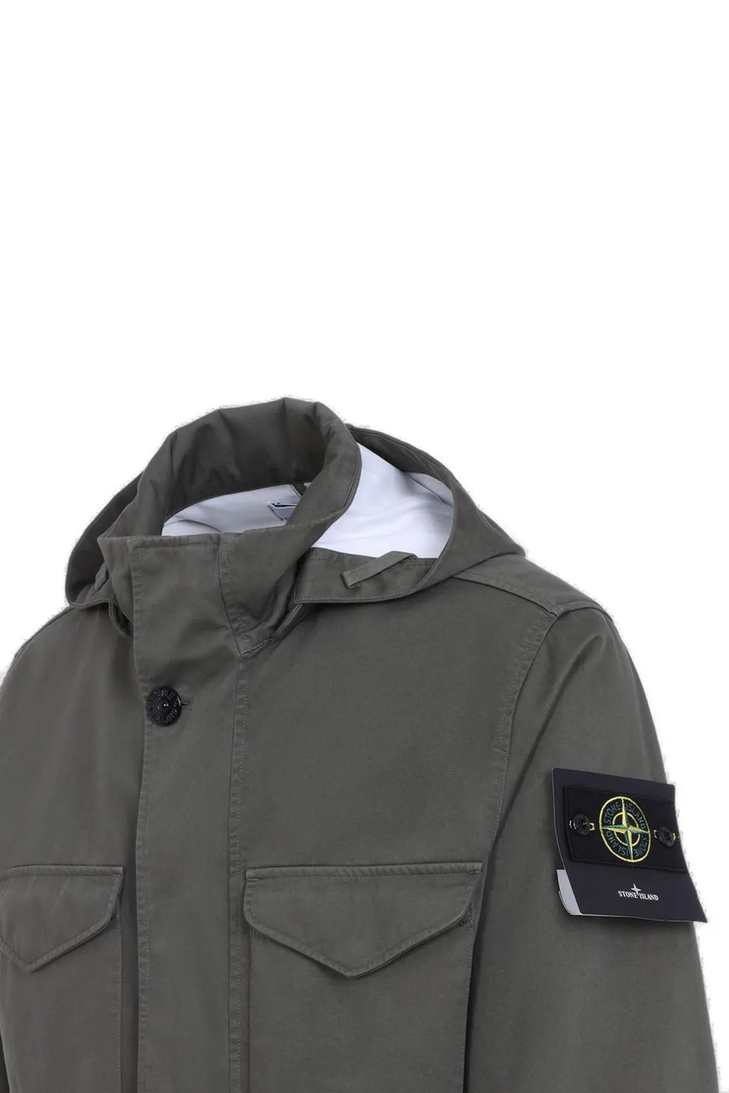 Stone Island Compass Patch Hooded Jacket