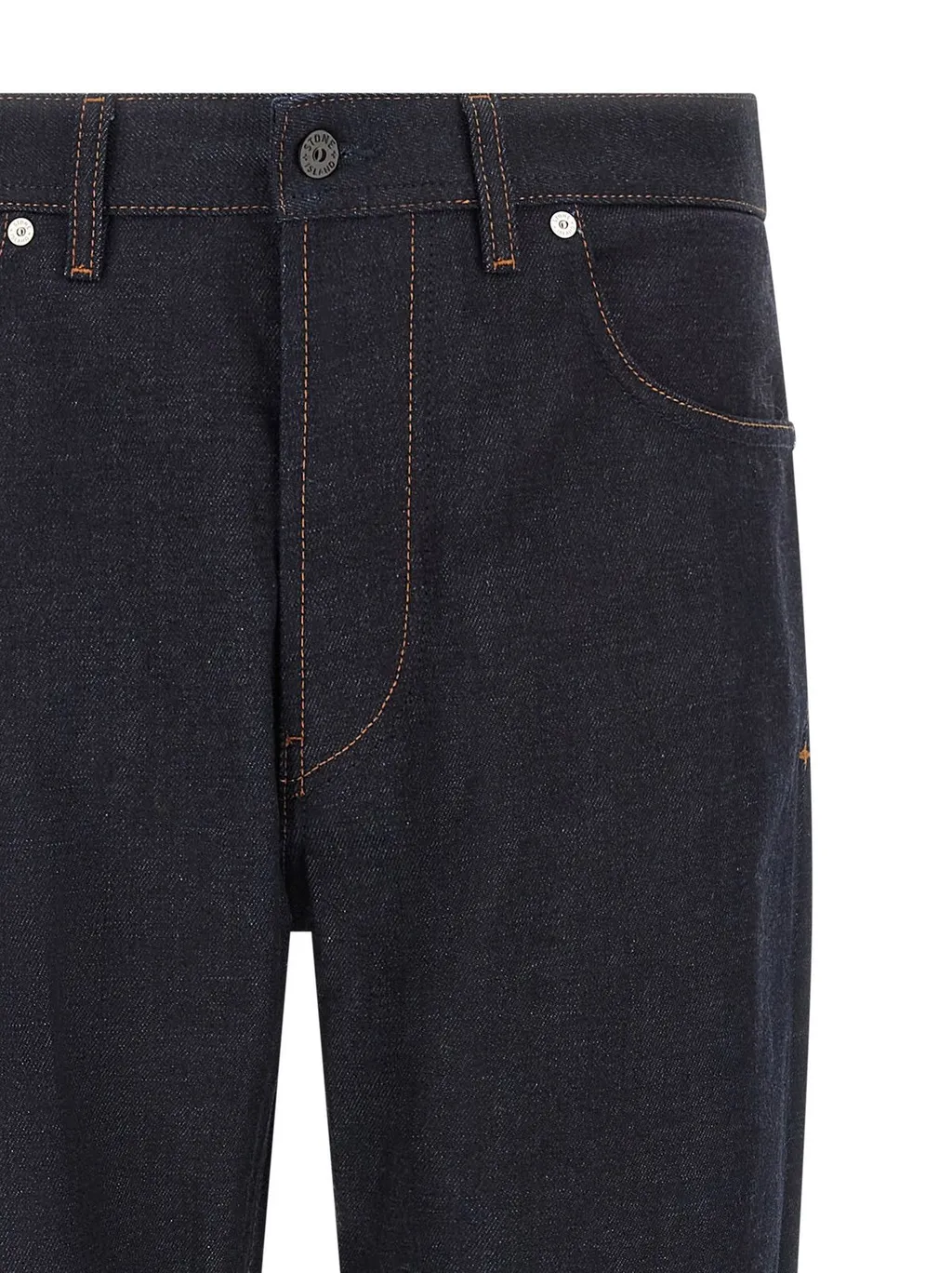 Stone Island Logo Patch Straight-Leg Jeans