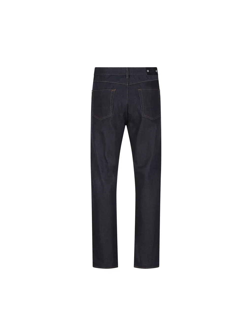 Stone Island Logo Embroidered Straight-Leg Jeans