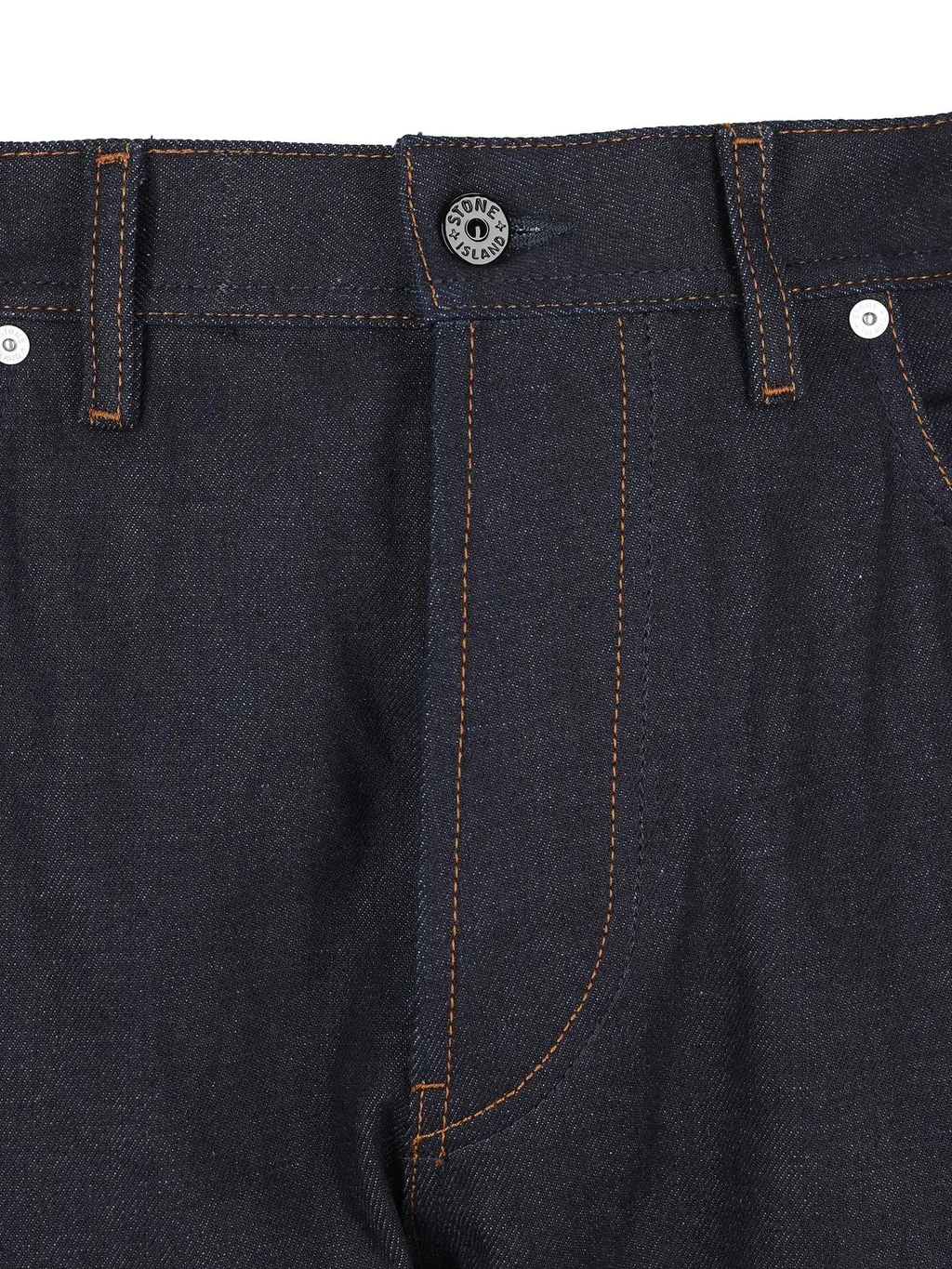 Stone Island Logo Embroidered Straight-Leg Jeans