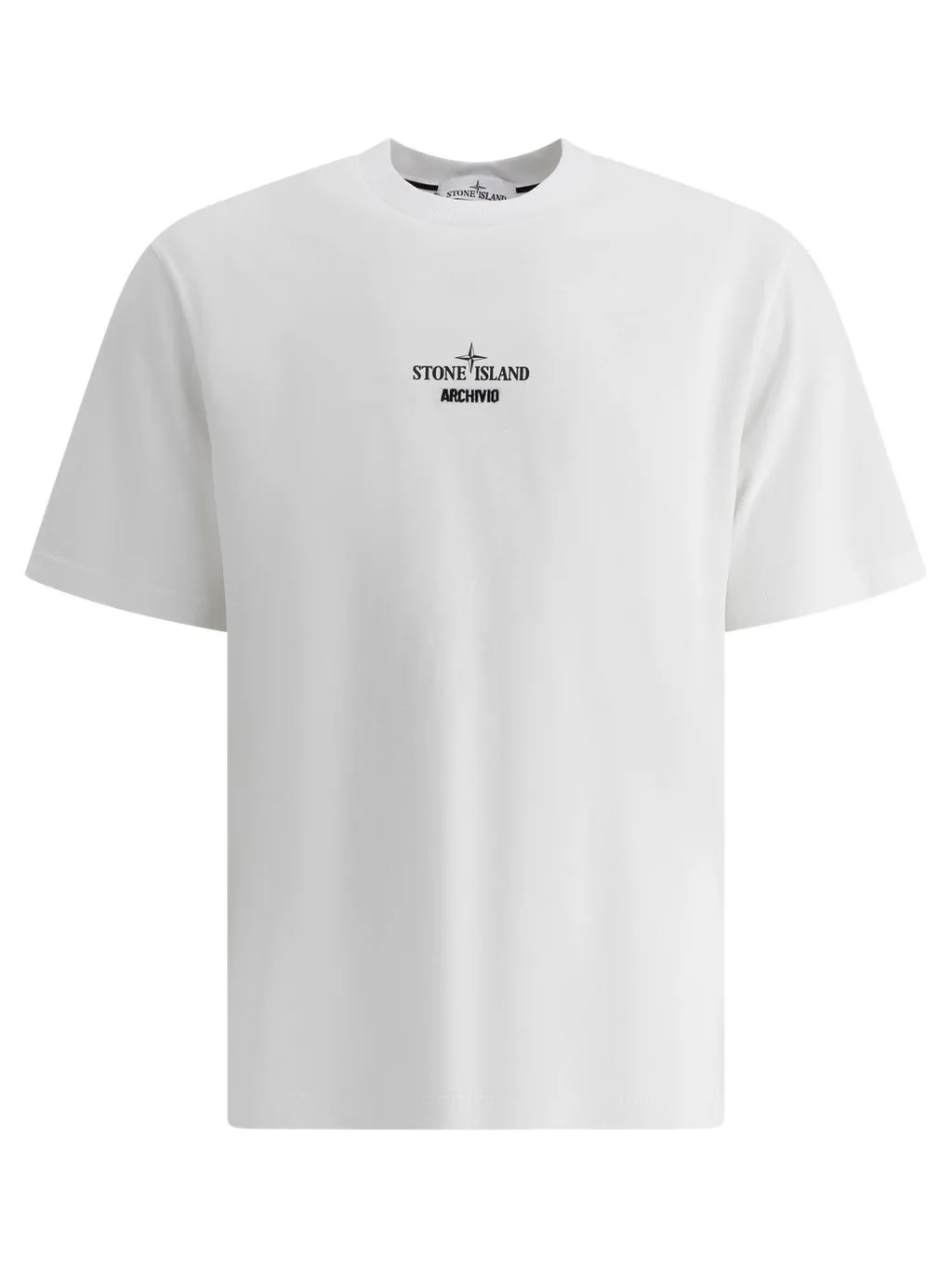 Stone Island Logo Printed Crewneck T-Shirt
