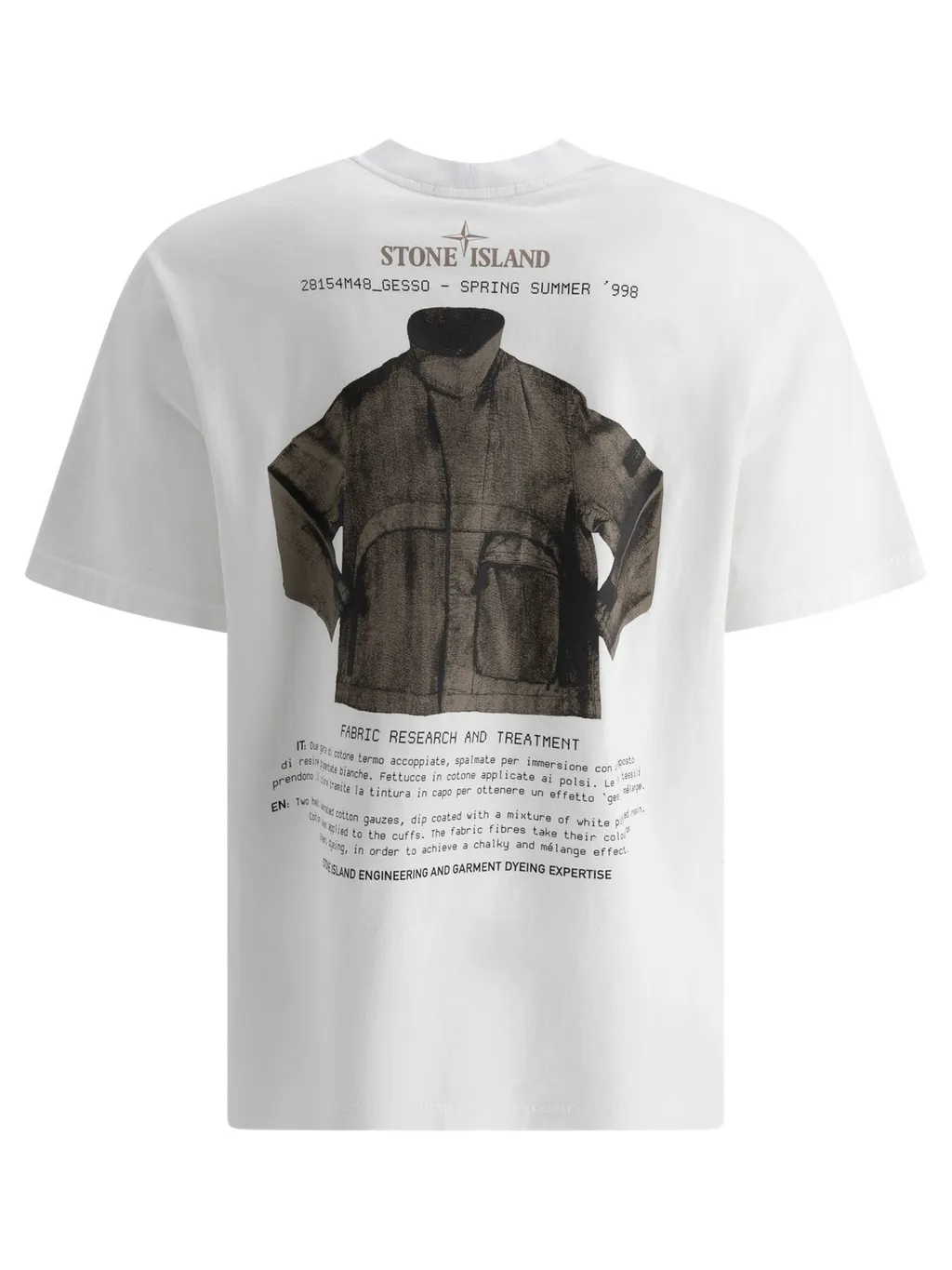 Stone Island Logo Printed Crewneck T-Shirt