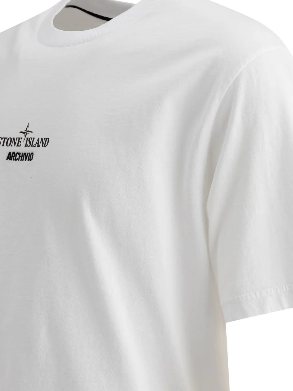 Stone Island Logo Printed Crewneck T-Shirt