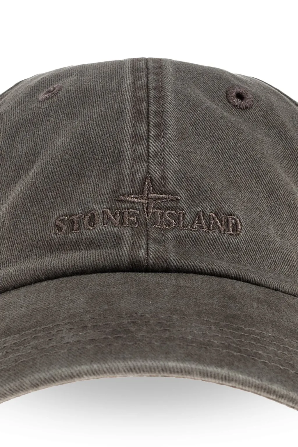 Stone Island Logo-Embroidered Curved Peak Cap