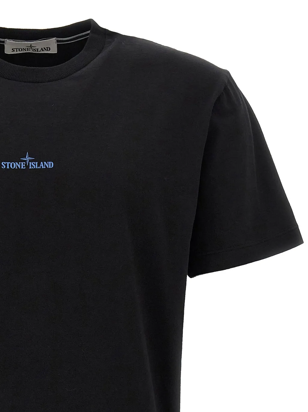 Stone Island Logo Printed Crewneck T-Shirt