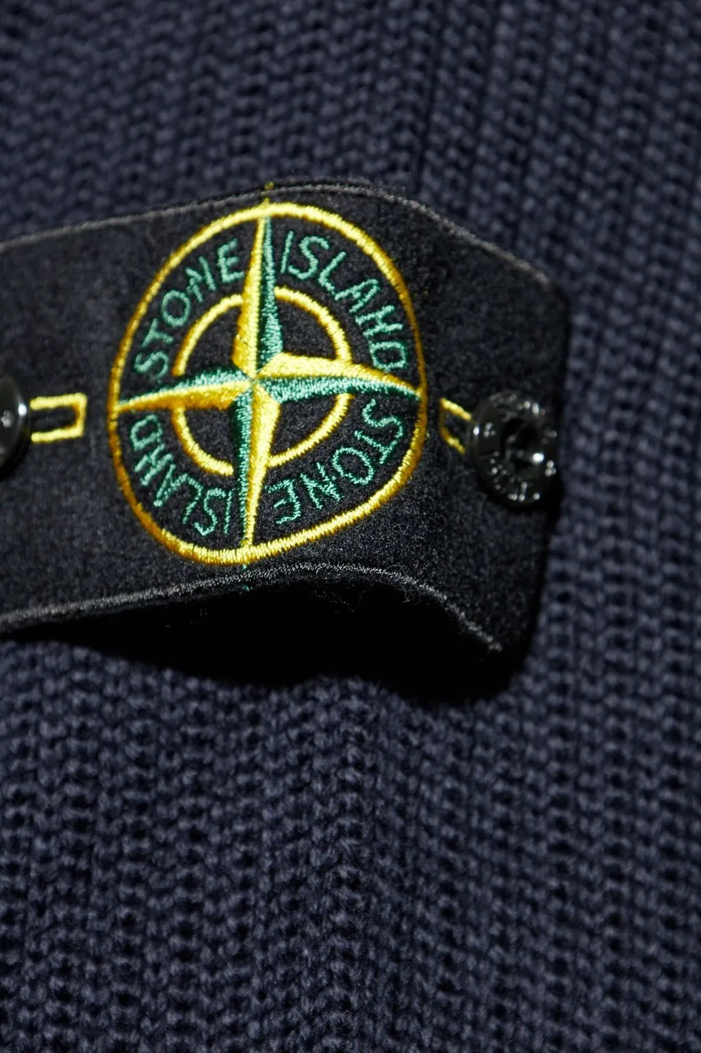 Stone Island Logo Patch Turtleneck Jumper