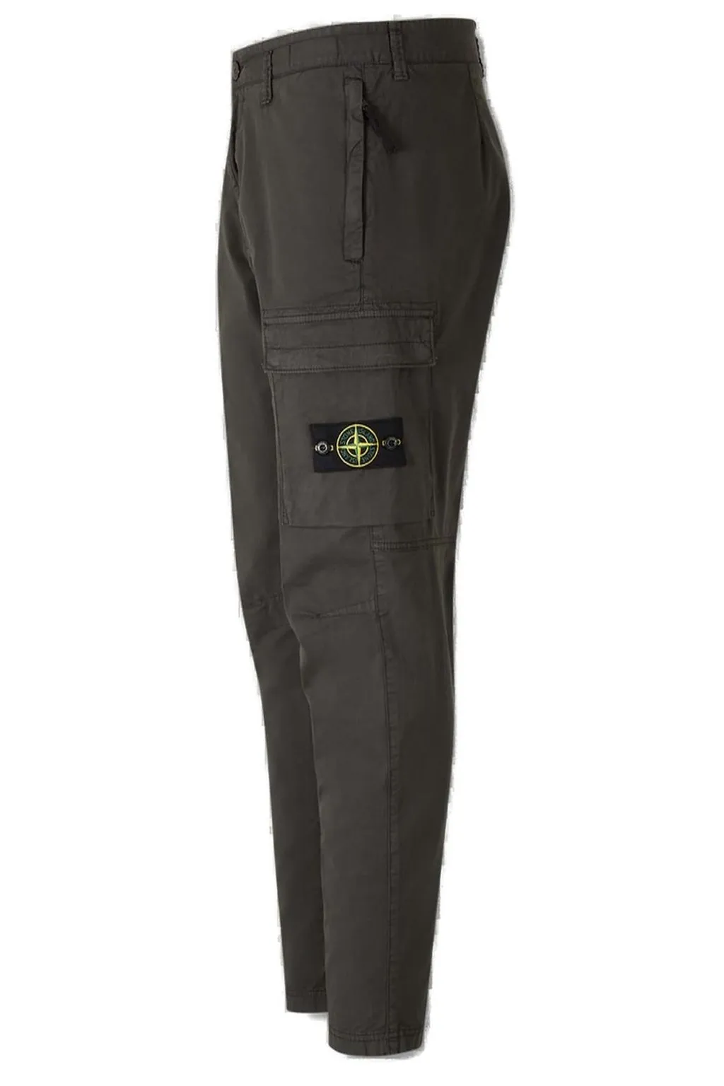 Stone Island Logo Patch Straight-Leg Trousers