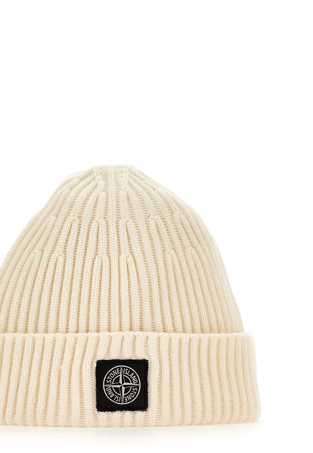 Stone Island Compass Patch Ribbed Beanie